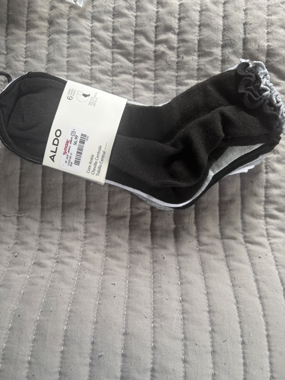 ALDO Black and White Athletic No-Show Socks - 6 Pack